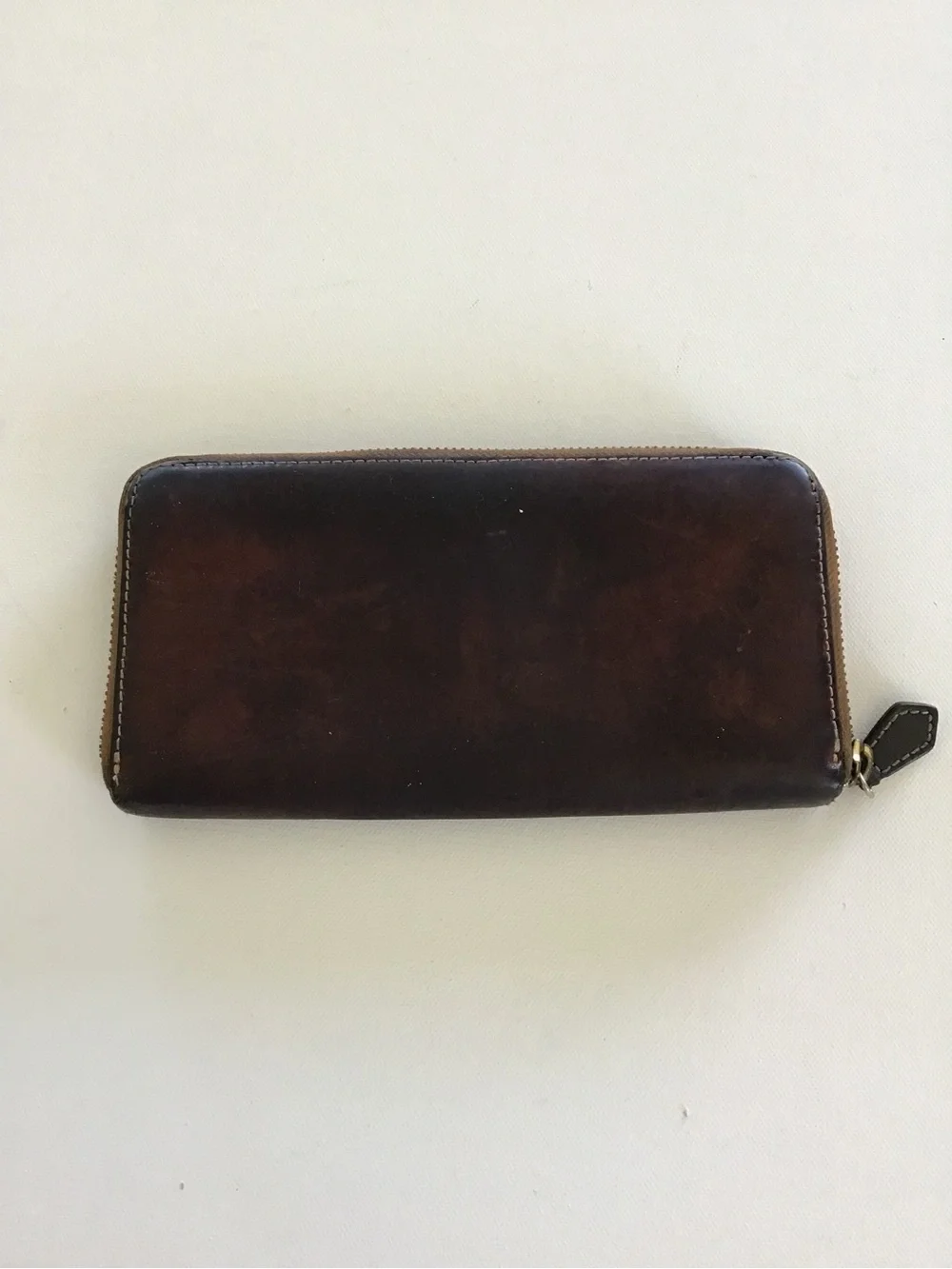 Vintage Dooney & Bourke Florentine Leather Zip Around Wallet Brown
